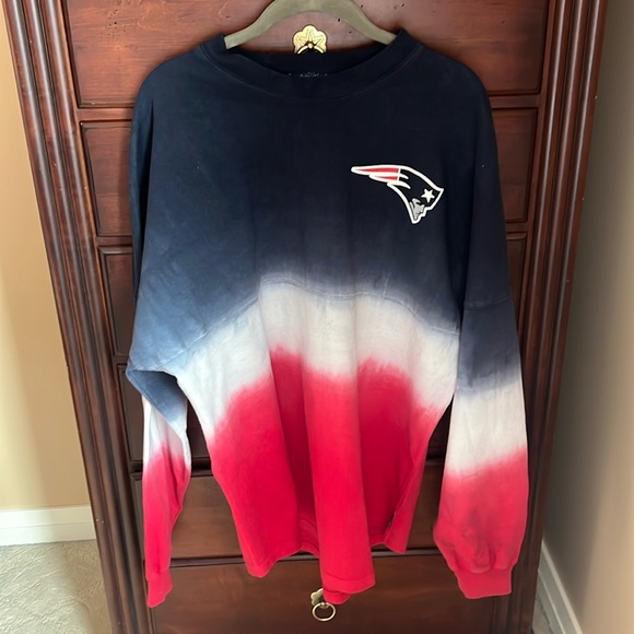 New England Patriots Dip Dye NFL Pro Line Cotton Spirit Jersey - Picture 1 of 4